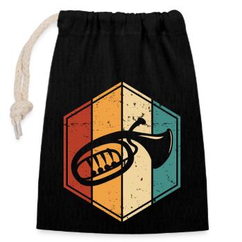 Baritone Baritone - Closable cotton gift bag (14x20cm) - black - Front