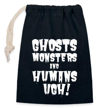 The perfect Halloween outfit for cool cynics - Closable cotton gift bag (14x20cm) - navy - Front