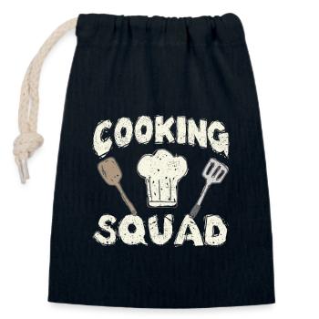 Cooking Squad Team Küchenfreunde Kulinarisch - Verschließbarer Geschenkbeutel aus Baumwolle (14x20cm) - Navy - Vorne