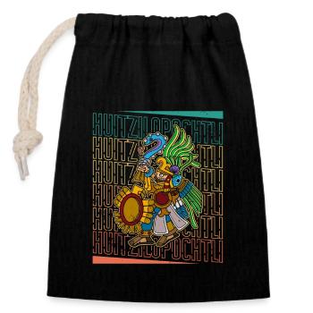 Indigenous people Mexico Mexicans Huitzilopochtli - Closable cotton gift bag (14x20cm) - black - Front