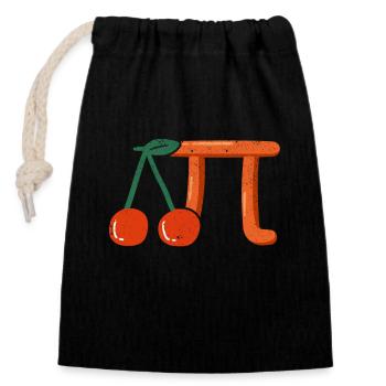 Kirsche Happy Pi Day Math Science Stem Teacher - Verschließbarer Geschenkbeutel aus Baumwolle (14x20cm) - Schwarz - Vorne