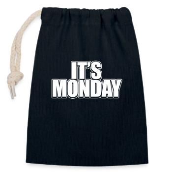 Funny It's Monday Prankster Day Of The Week Prank - Closable cotton gift bag (14x20cm) - navy - Front