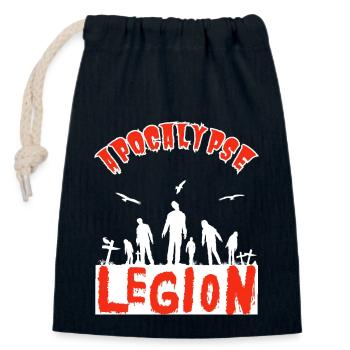 "Apocalypse Legion", Horde Zombies - Closable cotton gift bag (14x20cm) - navy - Front