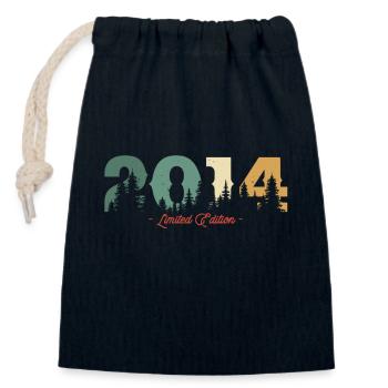 Vintage Nature Birthday Gift 2014 - Closable cotton gift bag (14x20cm) - navy - Front