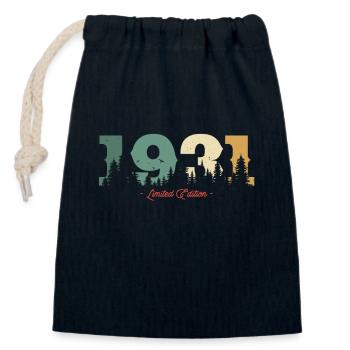 Vintage Geburtstagsgeschenk 1931 - Verschließbarer Geschenkbeutel aus Baumwolle (14x20cm) - Navy - Vorne