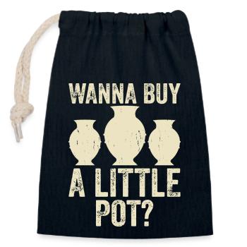 Töpfern Töpferei Töpfer - Verschließbarer Geschenkbeutel aus Baumwolle (14x20cm) - Navy - Vorne