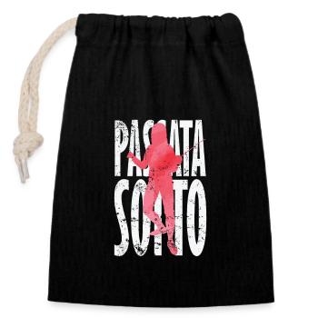 Passata Sotto Fencing - Closable cotton gift bag (14x20cm) - black - Front