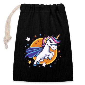 Unicorn Superhero Unicorns Unicorn Baby Unicorn - Closable cotton gift bag (14x20cm) - black - Front