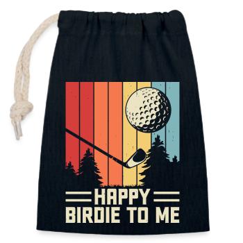 Golf Golfer - Closable cotton gift bag (14x20cm) - navy - Front