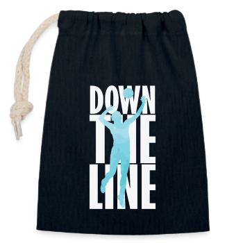 Down the Line Volleyball - Closable cotton gift bag (14x20cm) - navy - Front