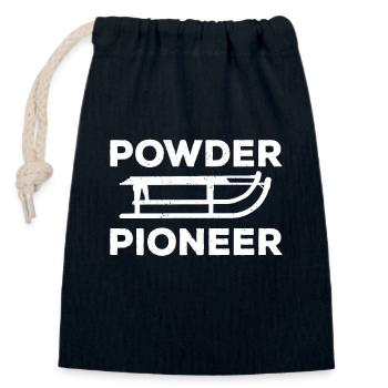 Powder Pioneer Sled Clothing - Closable cotton gift bag (14x20cm) - navy - Front