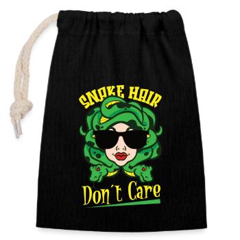 Méduse Mythologie grecque Créature mythique Gorgone - Sac cadeau en coton avec cordon (14 x 20 cm) - noir - Devant