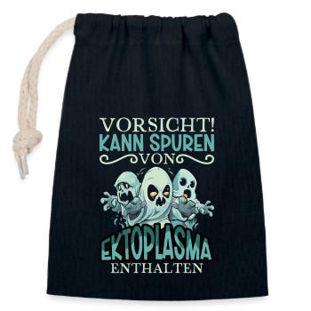 Traces of ectoplasm - ghost hunters - Closable cotton gift bag (14x20cm) - navy - Front