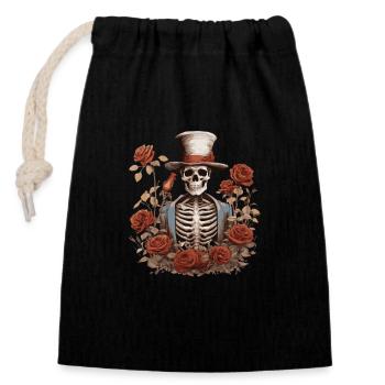 Gardener Hobby Gardener Florist - Closable cotton gift bag (14x20cm) - black - Front