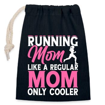 Joggen Laufen Marathon Mama - Verschließbarer Geschenkbeutel aus Baumwolle (14x20cm) - Navy - Vorne