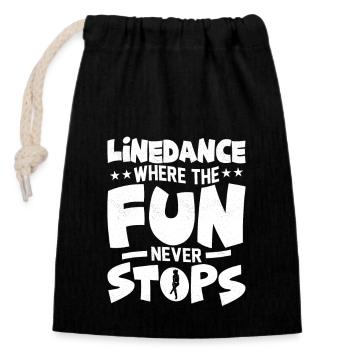Linedance Where The Fun Never Stops Western Countr - Closable cotton gift bag (14x20cm) - black - Front