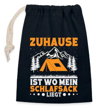 Zelten Campingliebhaber Biwak - Verschließbarer Geschenkbeutel aus Baumwolle (14x20cm) - Navy - Vorne