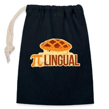 PiLingual Zweisprachige Torte Lustige Pi Day - Verschließbarer Geschenkbeutel aus Baumwolle (14x20cm) - Navy - Vorne