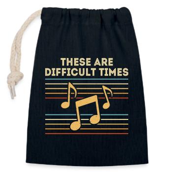 Musicien - Sac cadeau en coton avec cordon (14 x 20 cm) - bleu marine - Devant