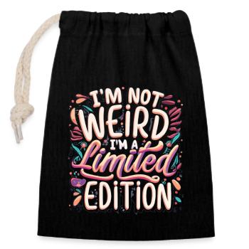 Je suis une Vintage Grafitti en édition limitée Déclaration - Sac cadeau en coton avec cordon (14 x 20 cm) - noir - Devant