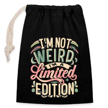 Je suis un Street Art rétro en édition limitée - Sac cadeau en coton avec cordon (14 x 20 cm) - noir - Devant