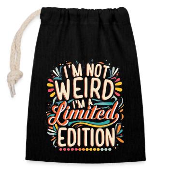 Je suis une édition limitée Graffiti Edition - Sac cadeau en coton avec cordon (14 x 20 cm) - noir - Devant