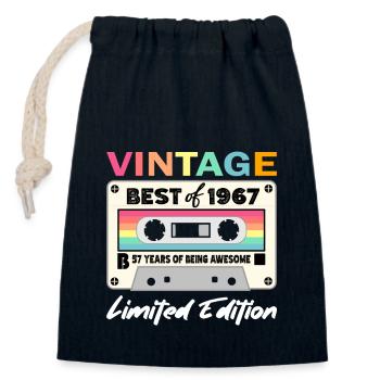 Best of 1967 - zum 57. Geburtstag Limited Edition - Verschließbarer Geschenkbeutel aus Baumwolle (14x20cm) - Navy - Vorne