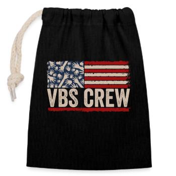 VBS-Besatzung - Verschließbarer Geschenkbeutel aus Baumwolle (14x20cm) - Schwarz - Vorne