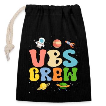 VBS-Besatzung - Verschließbarer Geschenkbeutel aus Baumwolle (14x20cm) - Schwarz - Vorne