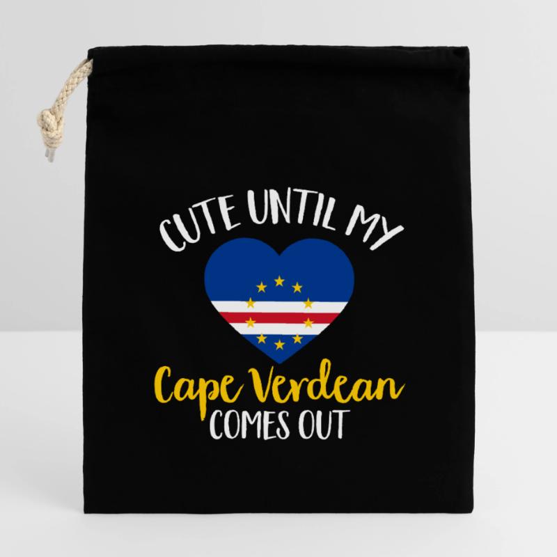 Drapeau du Cap-Vert Drapeau du Cap-Vert Sac cadeau en coton avec cordon (14 x 20 cm)