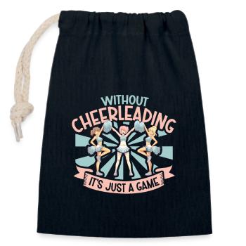 Tenue de pom-pom girl - Sac cadeau en coton avec cordon (14 x 20 cm) - bleu marine - Devant