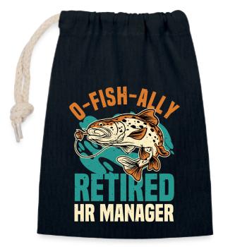 Pensionierter HR-Manager Im Ruhestand - Verschließbarer Geschenkbeutel aus Baumwolle (14x20cm) - Navy - Vorne