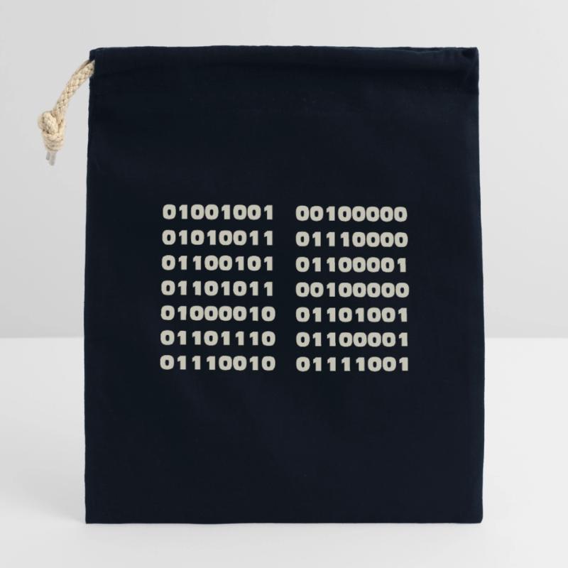 Ich Spreche Binär Code Lustiges Informatiker Coder Verschließbarer Geschenkbeutel aus Baumwolle (14x20cm)