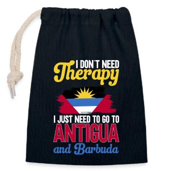 Antigua and Barbuda flag - Closable cotton gift bag (14x20cm) - navy - Front