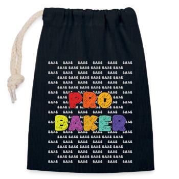 Profi-Bäcker - Verschließbarer Geschenkbeutel aus Baumwolle (14x20cm) - Navy - Vorne