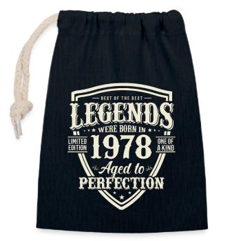 Vintage Geburtstag 1978 Geschenk - Verschließbarer Geschenkbeutel aus Baumwolle (14x20cm) - Navy - Vorne