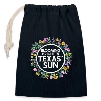 Texas Wildflowers Season Fields Flowers Texas - Closable cotton gift bag (14x20cm) - navy - Front
