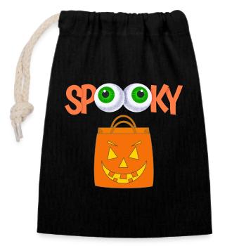 Halloween, Cast a Spell, Spooky - Closable cotton gift bag (14x20cm) - black - Front