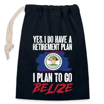 Belize Flagge Belizer - Verschließbarer Geschenkbeutel aus Baumwolle (14x20cm) - Navy - Vorne