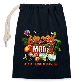 Groupe de vacances des cytotechnologues - Sac cadeau en coton avec cordon (14 x 20 cm) - bleu marine - Devant