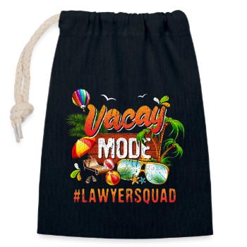 Groupe de vacances d’avocat #Lawyersquad - Sac cadeau en coton avec cordon (14 x 20 cm) - bleu marine - Devant