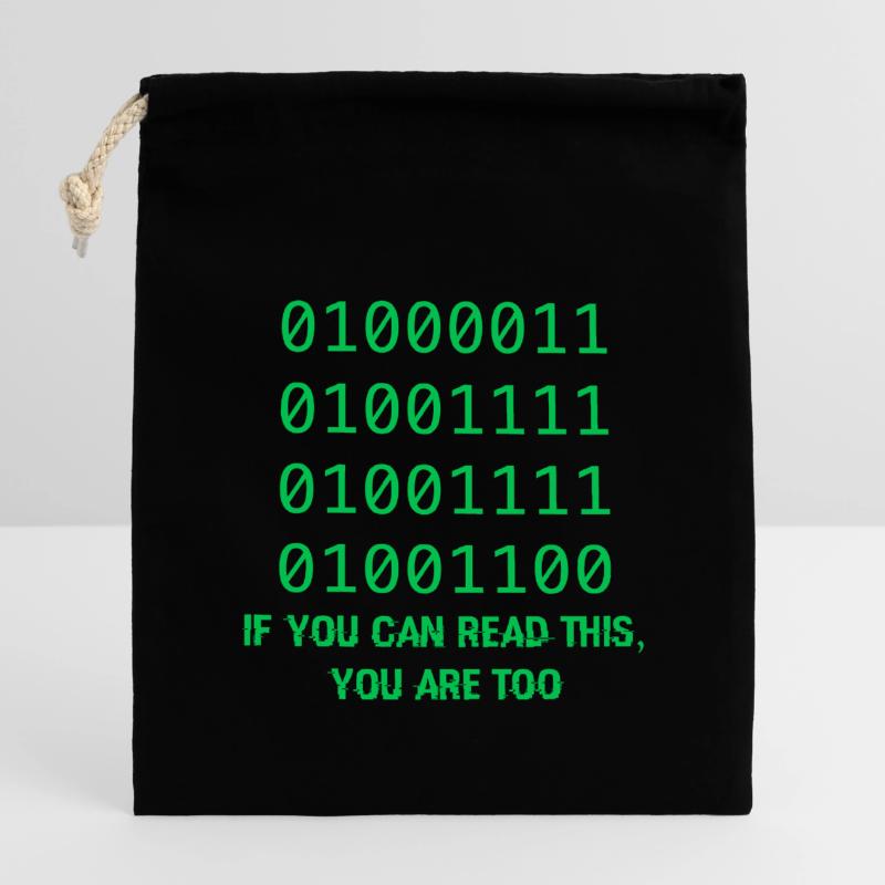 Computer Binary Code Developers Gift Closable cotton gift bag (14x20cm)