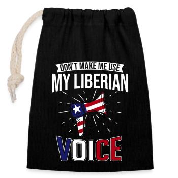 Liberia Flagge Liberianer - Verschließbarer Geschenkbeutel aus Baumwolle (14x20cm) - Schwarz - Vorne