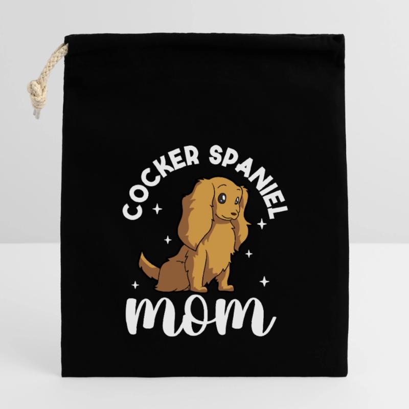 Cocker Spaniel Mom - Cocker Spaniel Closable cotton gift bag (14x20cm)