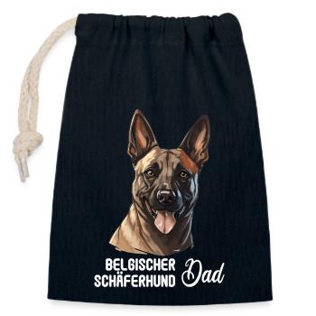 Hund Belgischer Schäferhund - Verschließbarer Geschenkbeutel aus Baumwolle (14x20cm) - Navy - Vorne