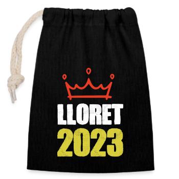 Lloret De Mar 2023 - Verschließbarer Geschenkbeutel aus Baumwolle (14x20cm) - Schwarz - Vorne