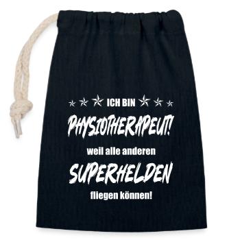 Ich bin Physiotherapeut weil alle anderen... - Verschließbarer Geschenkbeutel aus Baumwolle (14x20cm) - Navy - Vorne