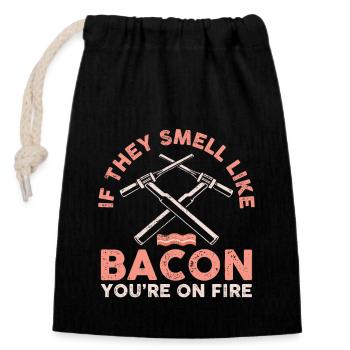 Odeur comme Bacon soudeur soudage cadeau - Sac cadeau en coton avec cordon (14 x 20 cm) - noir - Devant