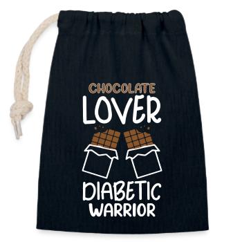 Type 1 diabetes Funny - Closable cotton gift bag (14x20cm) - navy - Front