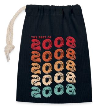 Vintage 2008 Gifts Legend for 15 Year Old - 15th - Closable cotton gift bag (14x20cm) - navy - Front